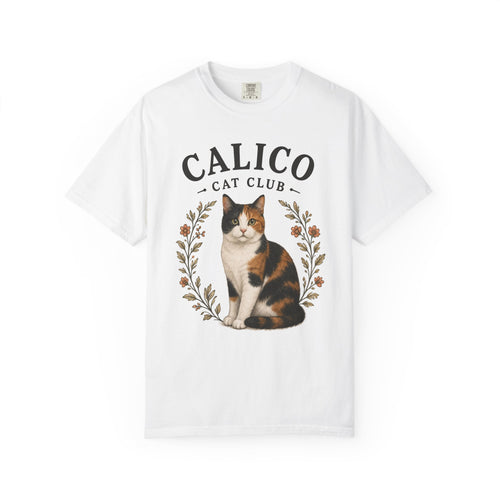 Calico Cat Club T-Shirt | Calico Cat Illustration Tee | Calico Cat lover gift