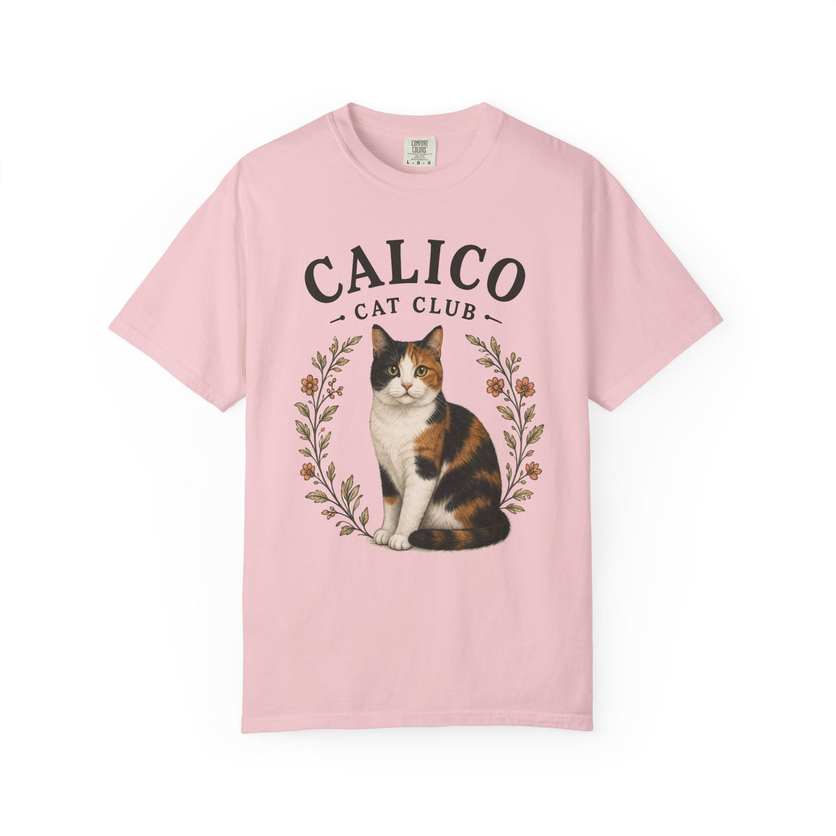 Calico Cat Club T-Shirt | Calico Cat Illustration Tee | Calico Cat lover gift
