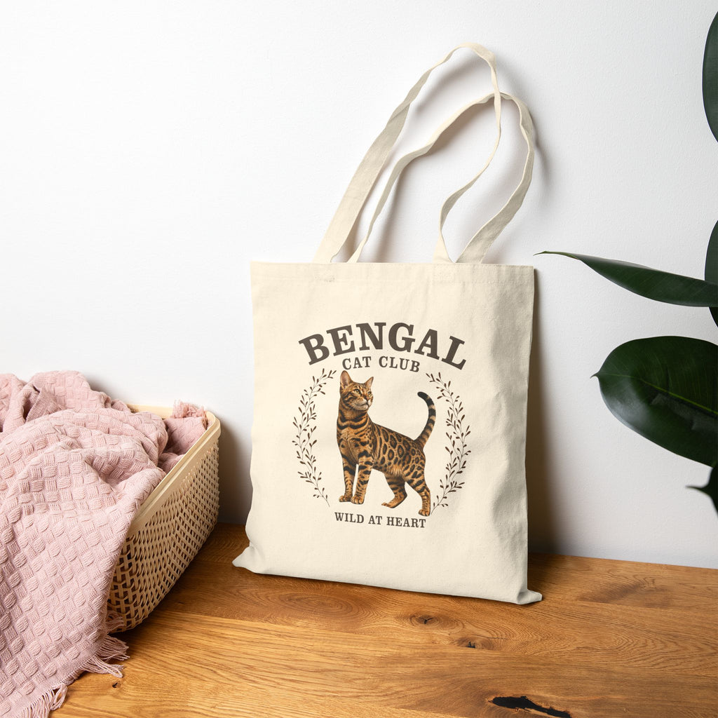 bengal cat owner tote bag, gift for bengal cat lover, bengal cat breed
