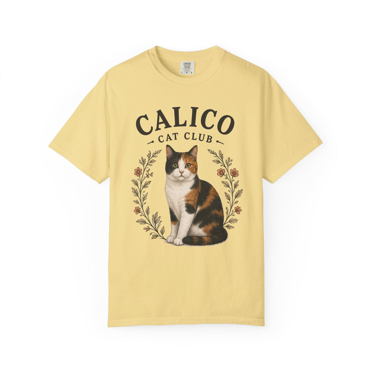 Calico Cat Club T-Shirt | Calico Cat Illustration Tee | Calico Cat lover gift
