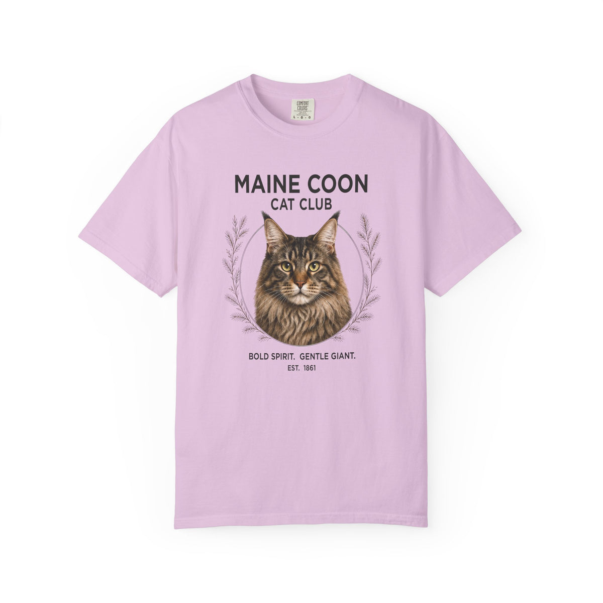 Maine Coon Cat Club T-Shirt | Illustrated Maine Coon Portrait | Gift for Maine Coon Cat lover