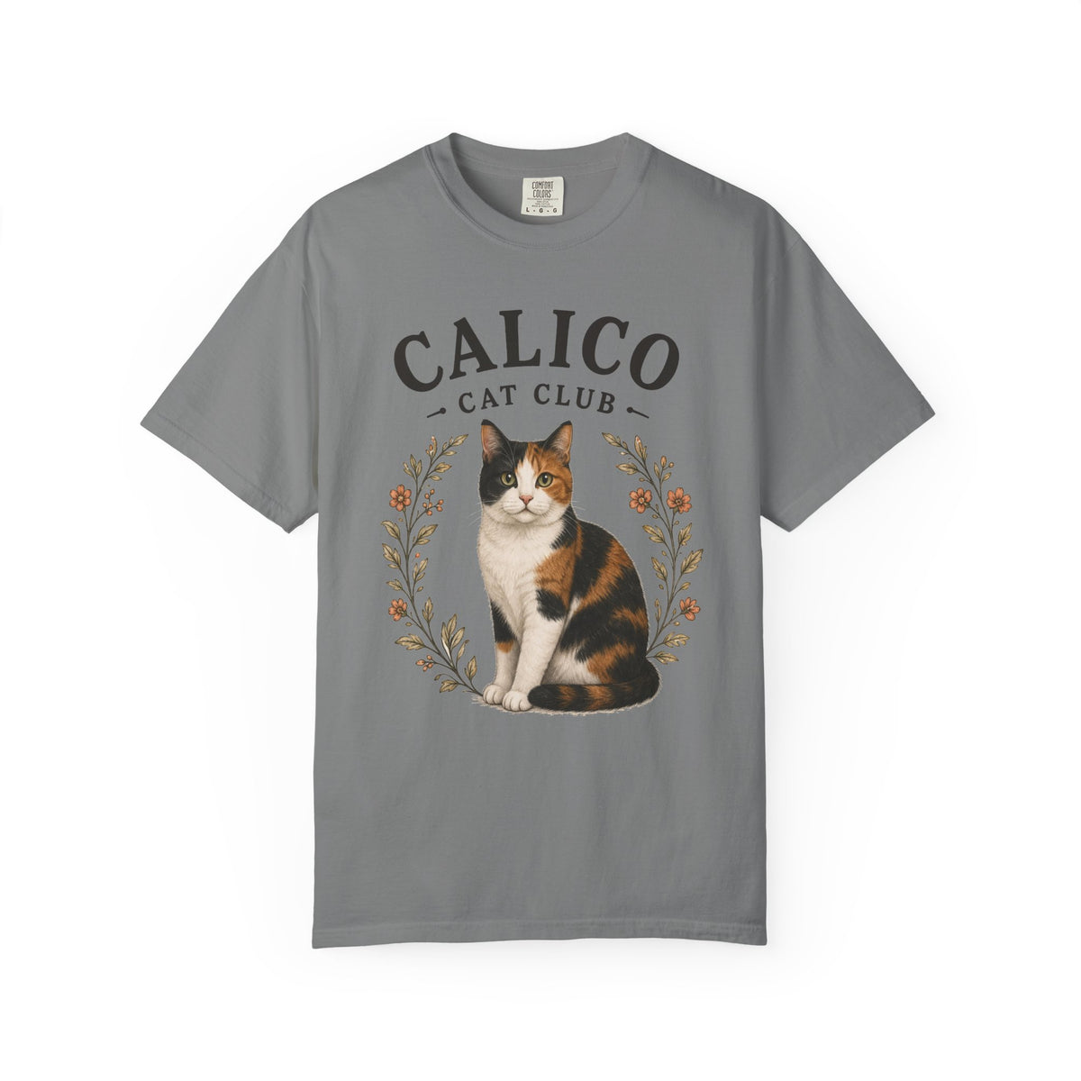 Calico Cat Club T-Shirt | Calico Cat Illustration Tee | Calico Cat lover gift