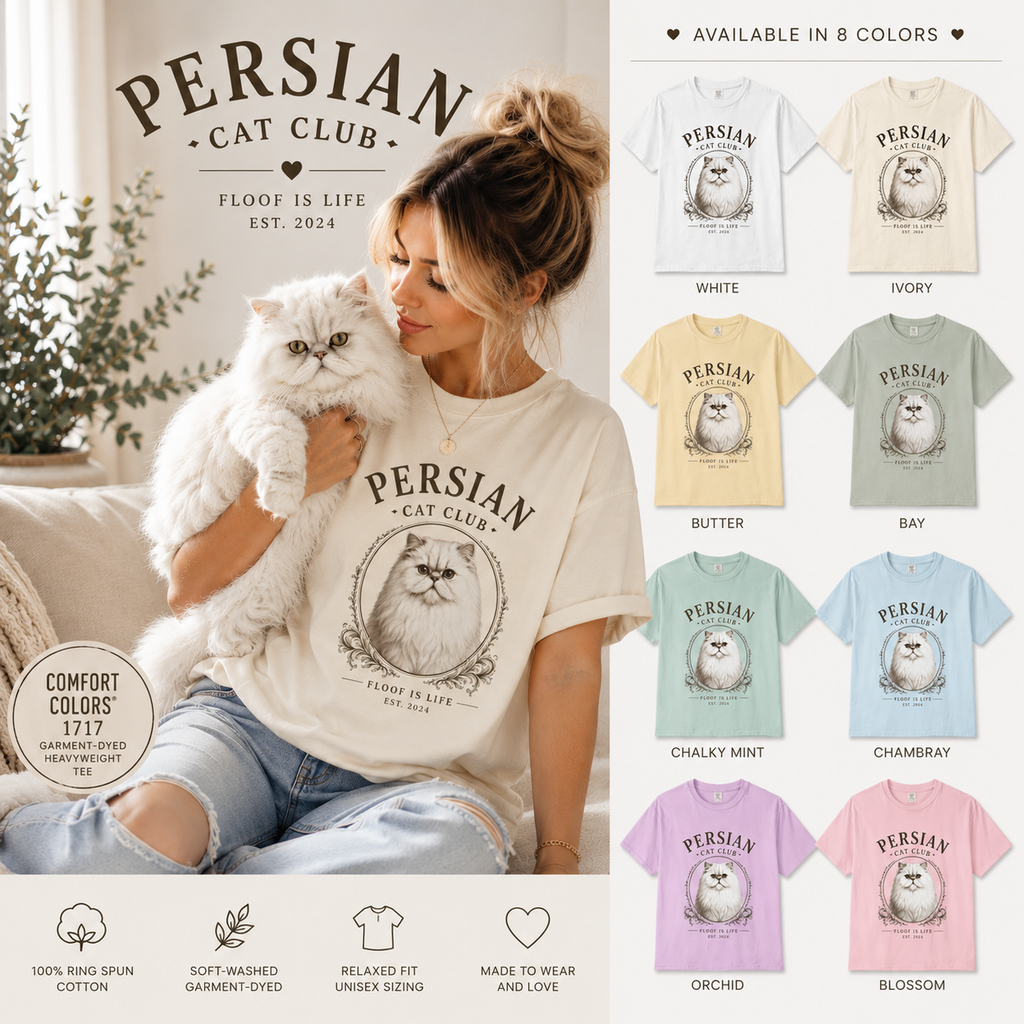 Persian Cat Club Tee – Floof Is Life