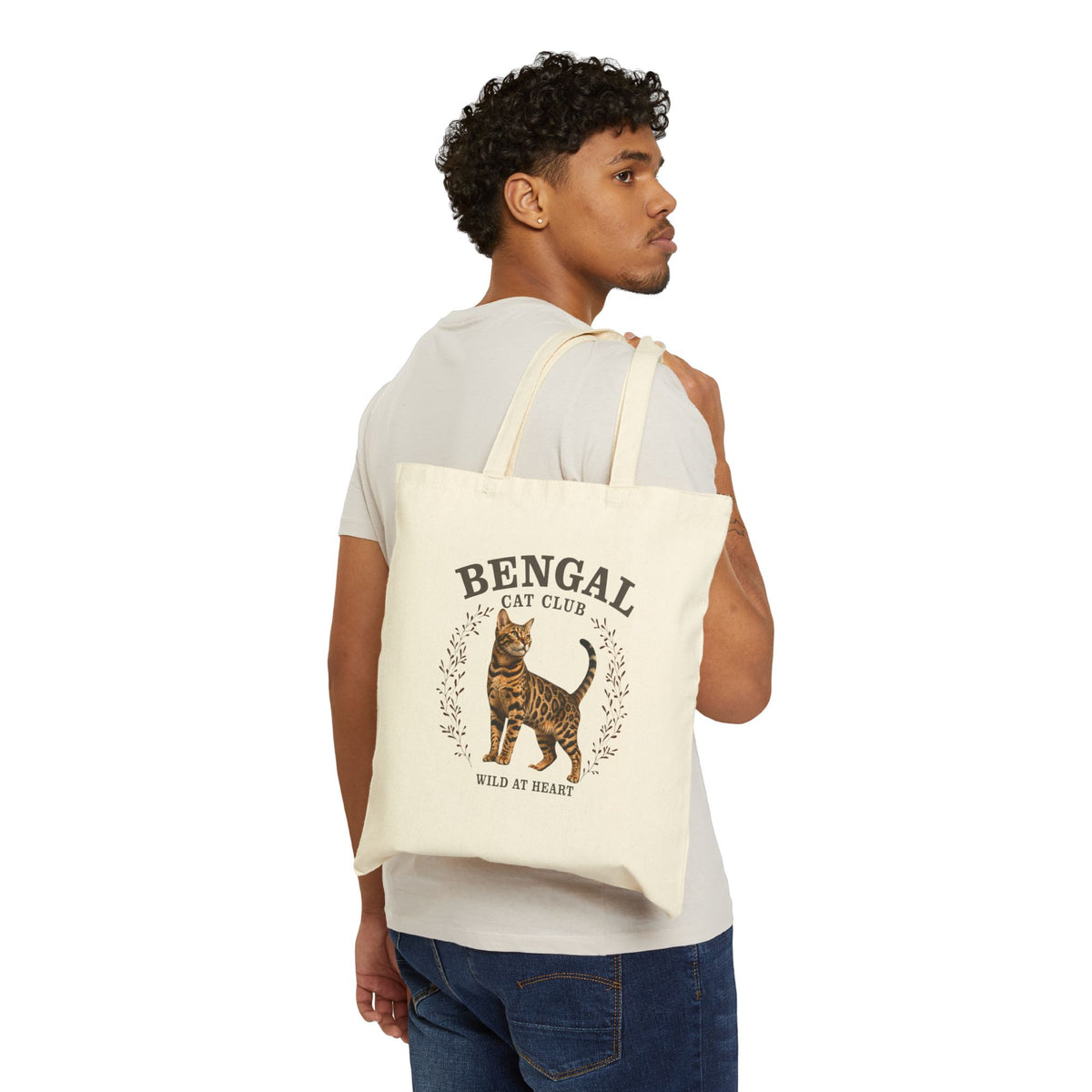 bengal cat owner tote bag, gift for bengal cat lover, bengal cat breed