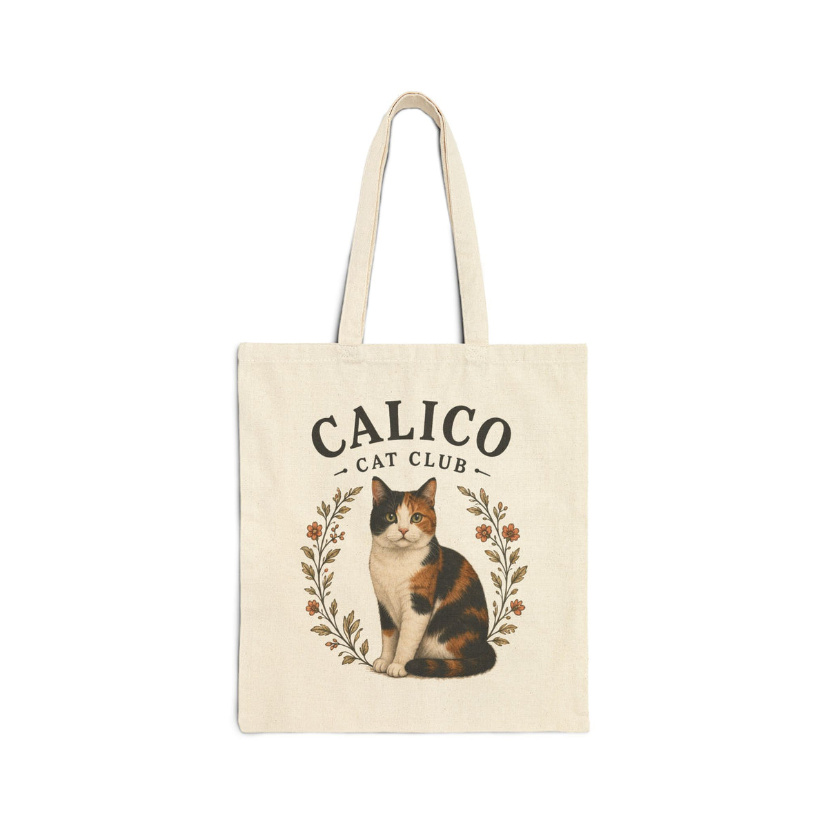 Calico Cat Tote Bag, Gift for Calico Cat lover, Tote bag with Calico Cat Club