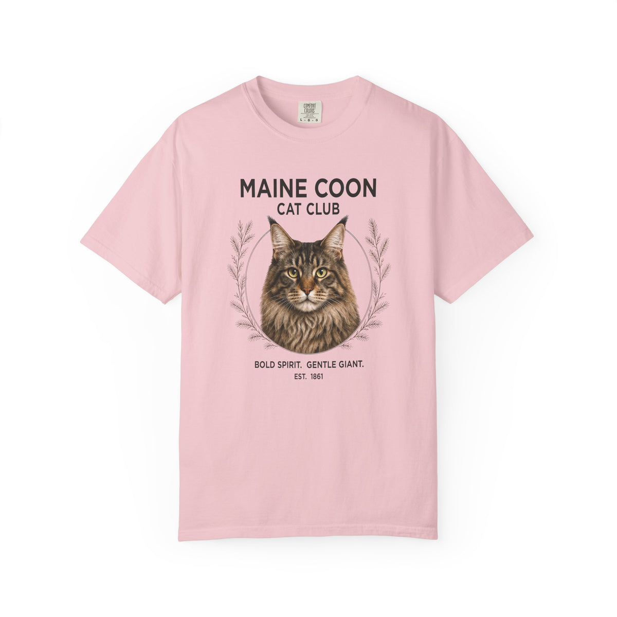 Maine Coon Cat Club T-Shirt | Illustrated Maine Coon Portrait | Gift for Maine Coon Cat lover