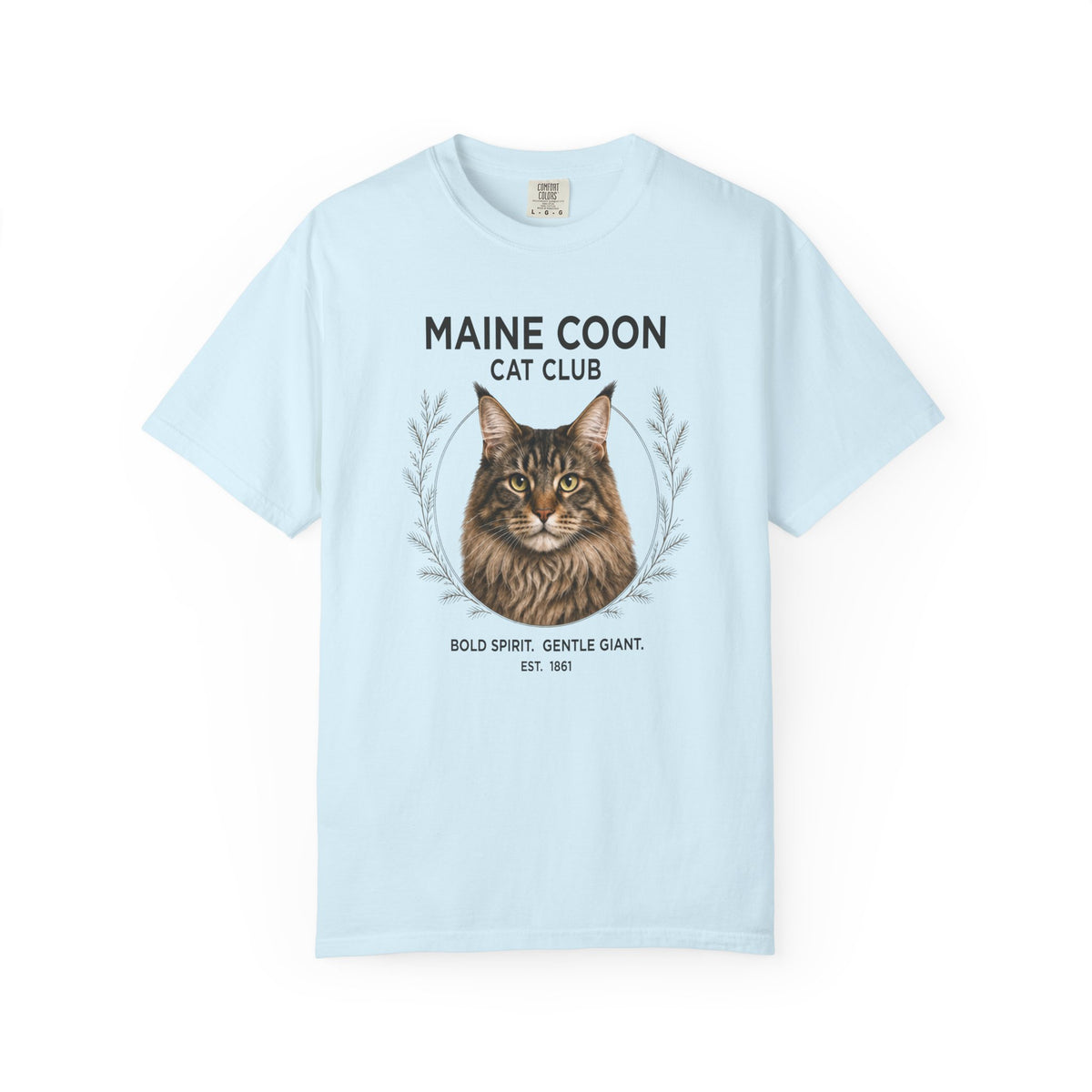 Maine Coon Cat Club T-Shirt | Illustrated Maine Coon Portrait | Gift for Maine Coon Cat lover