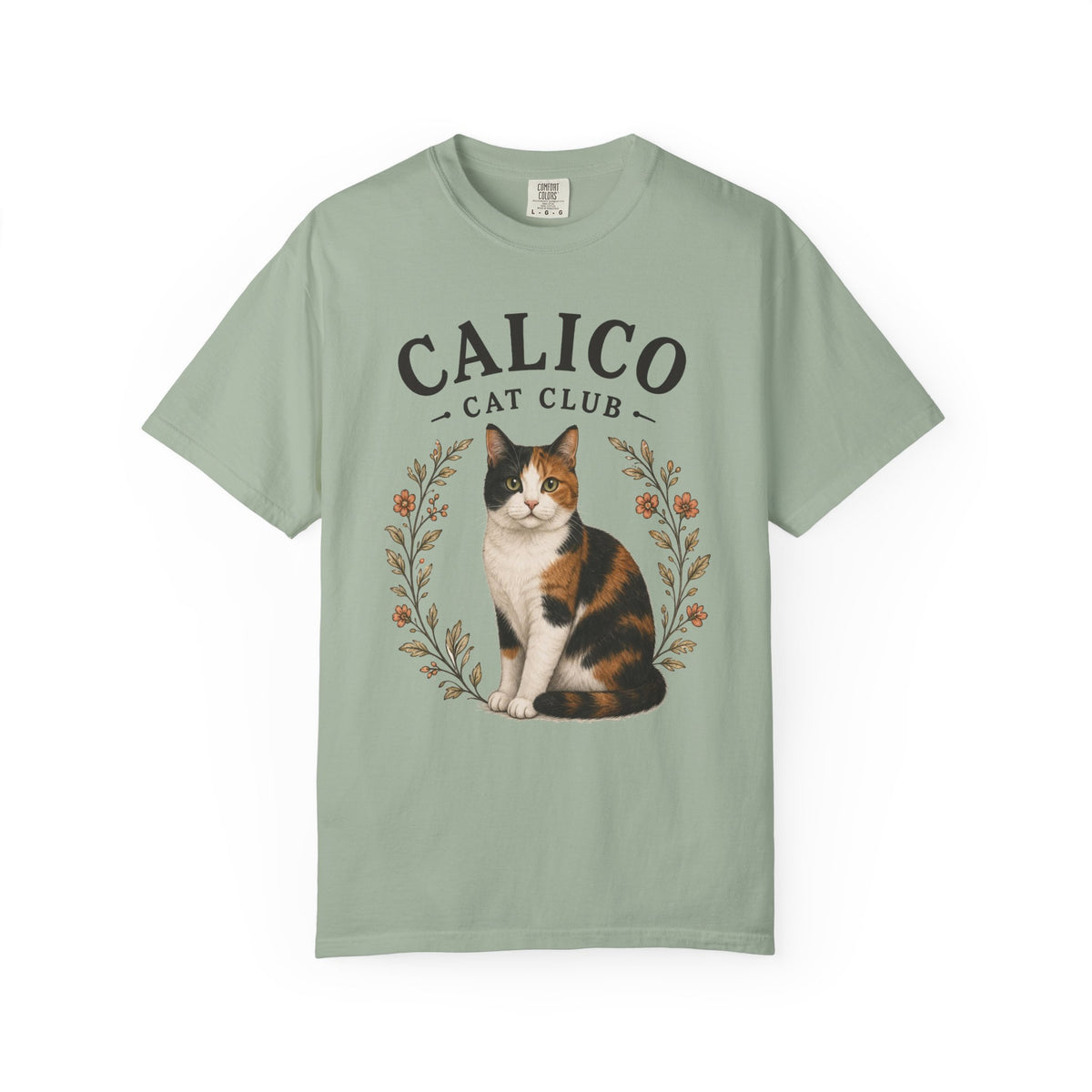 Calico Cat Club T-Shirt | Calico Cat Illustration Tee | Calico Cat lover gift