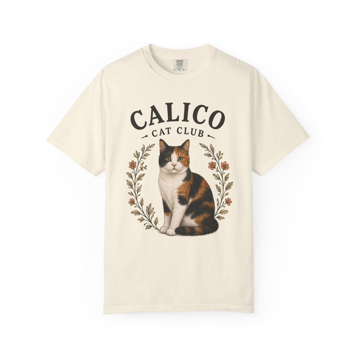 Calico Cat Club T-Shirt | Calico Cat Illustration Tee | Calico Cat lover gift